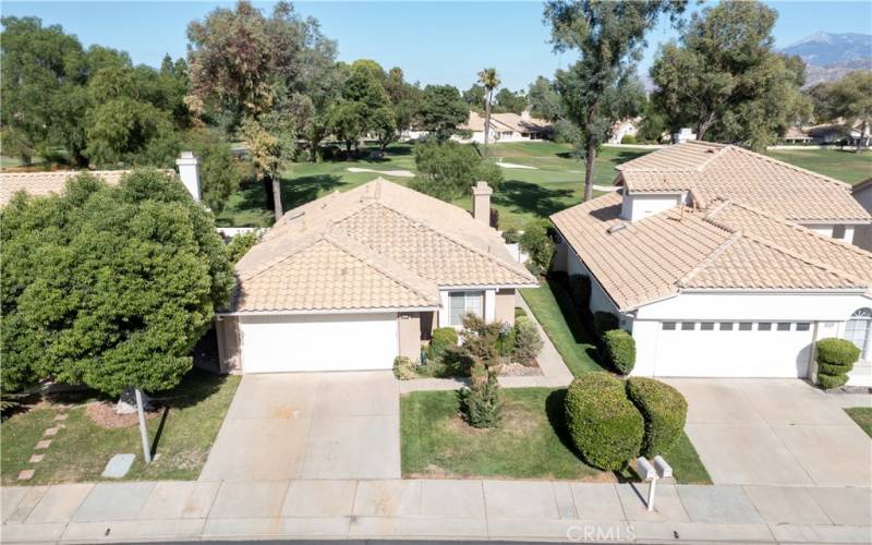 aerial view towards front of home