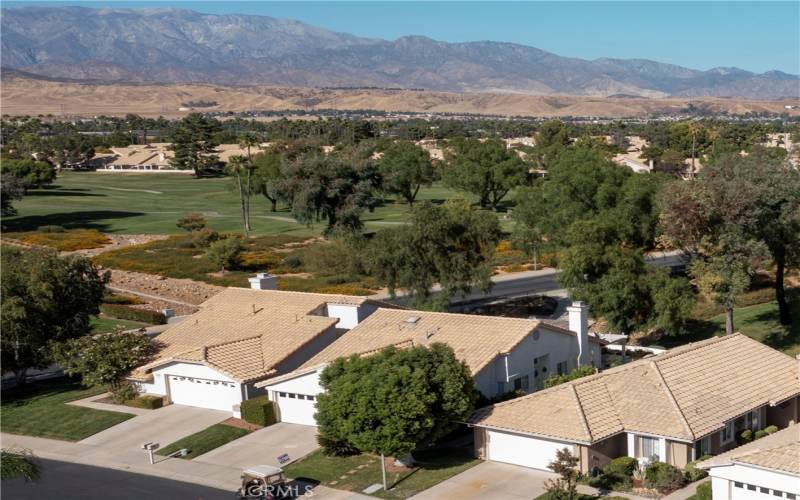 Great aerial view showing the  San Gorgonio mountains