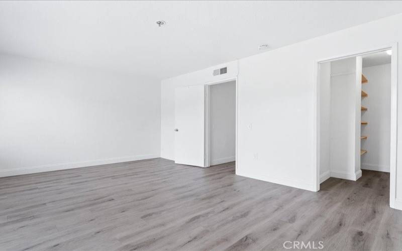 Primary Bedroom upstairs with walk-in closet