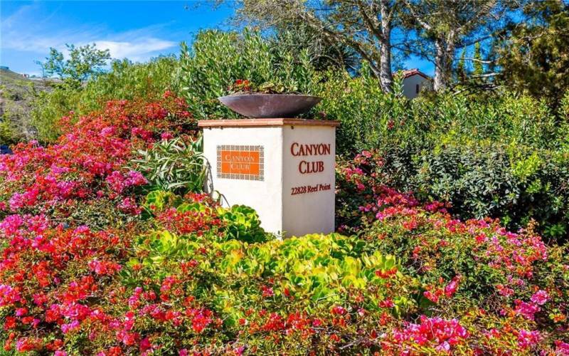 Canyon Club with private entry to pool, spa, exercise room, tennis, basketball courts, HOA Community Events