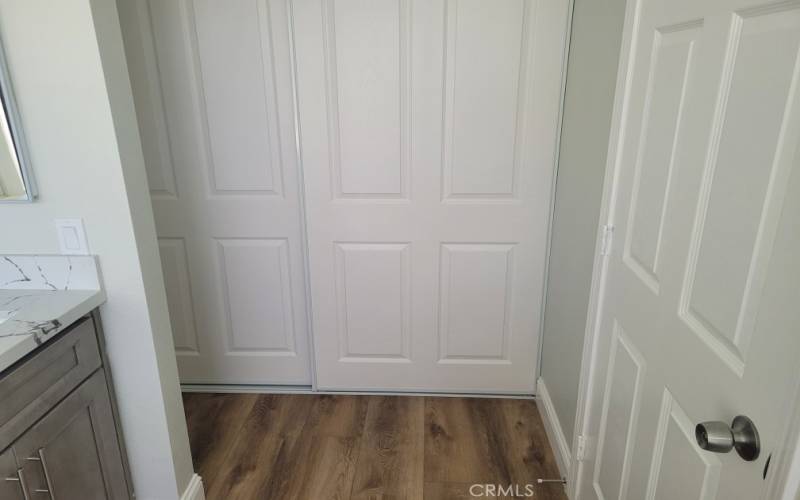 Walk in closet off primary bath