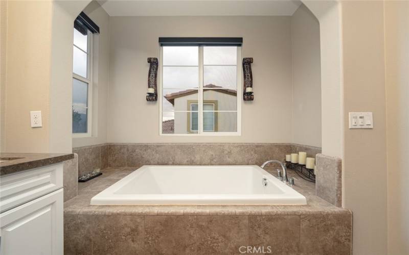 Soaking tub in Master bathroom