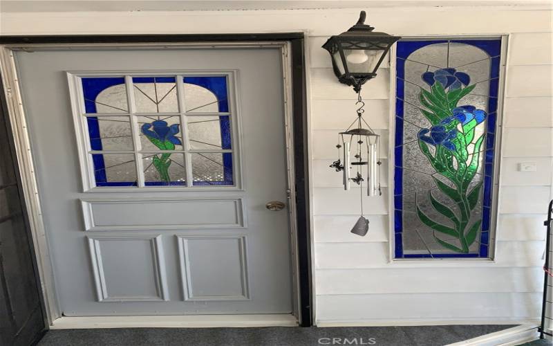 Front Door with Stain Glass Window