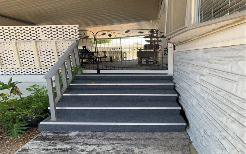 Front steps to porch area