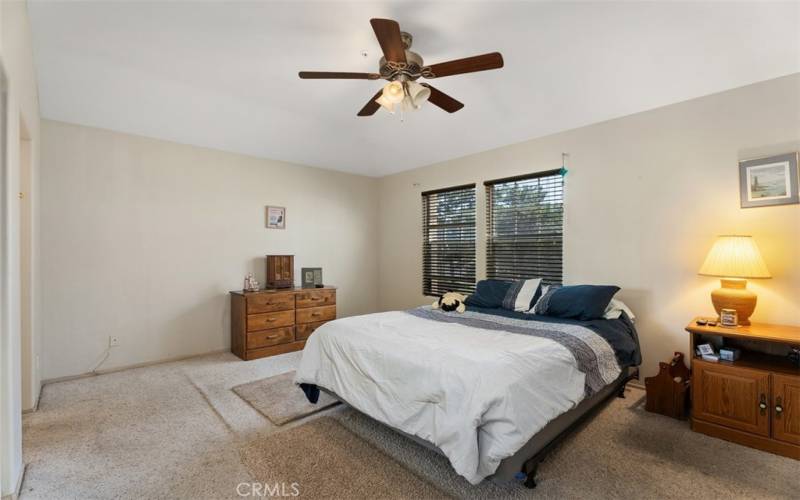 Large master bedroom with Ceiling Fan