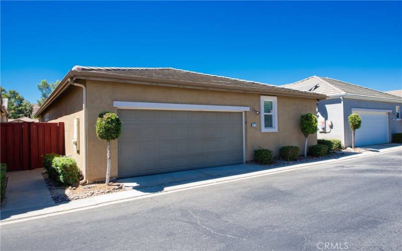 Rear entry 2-car garage