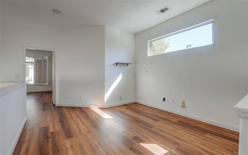 Open loft space.