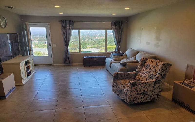 Living room with view from window