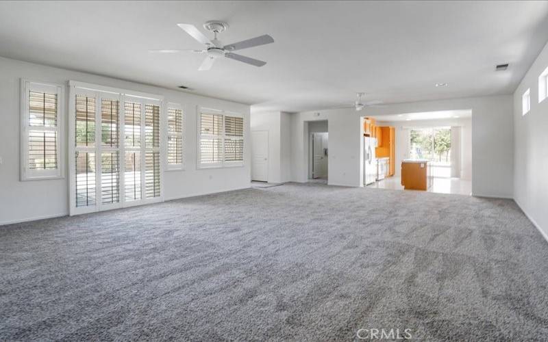 wooden shutters in living room