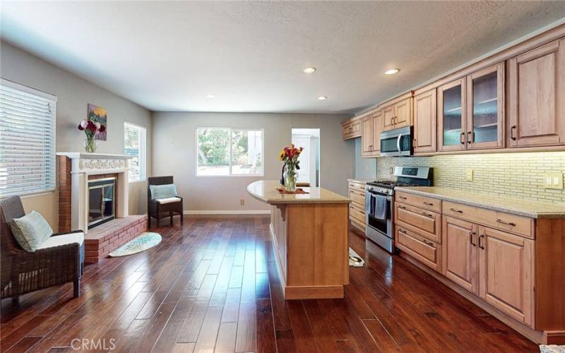 Updated kitchen and dining area