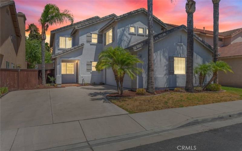 Welcoming home with tall palms and great curb appeal