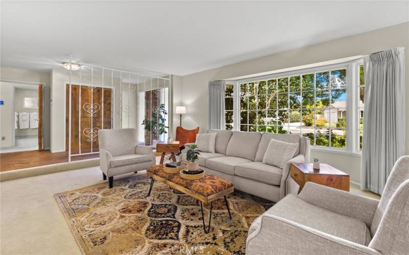 Living Room with Bay Window