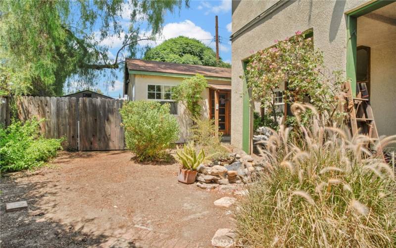 Back yard and Koi pond