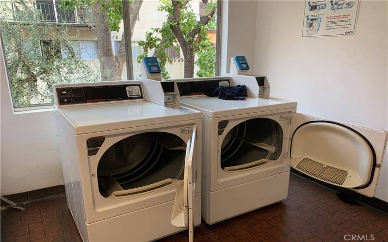 Spacious. Common laundry area