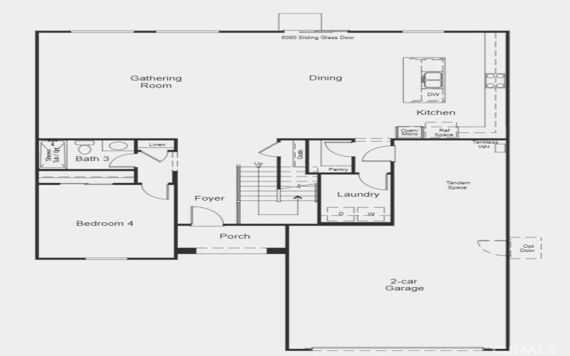 Structural options include: flex room in lieu of 5the bedroom, garage door added.