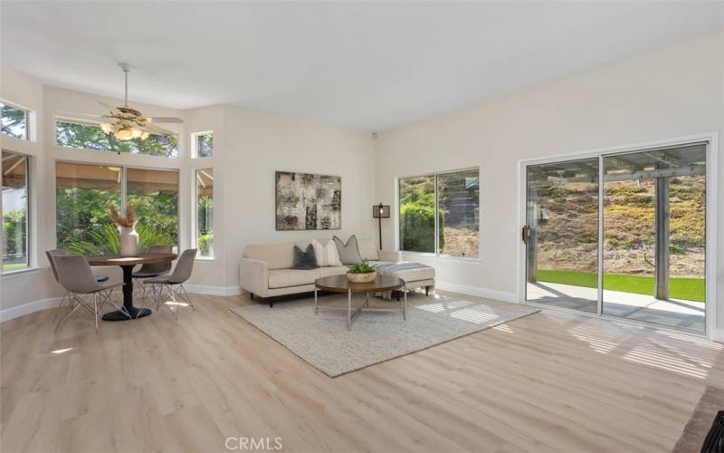 Open Concept Family Room and Dining nook