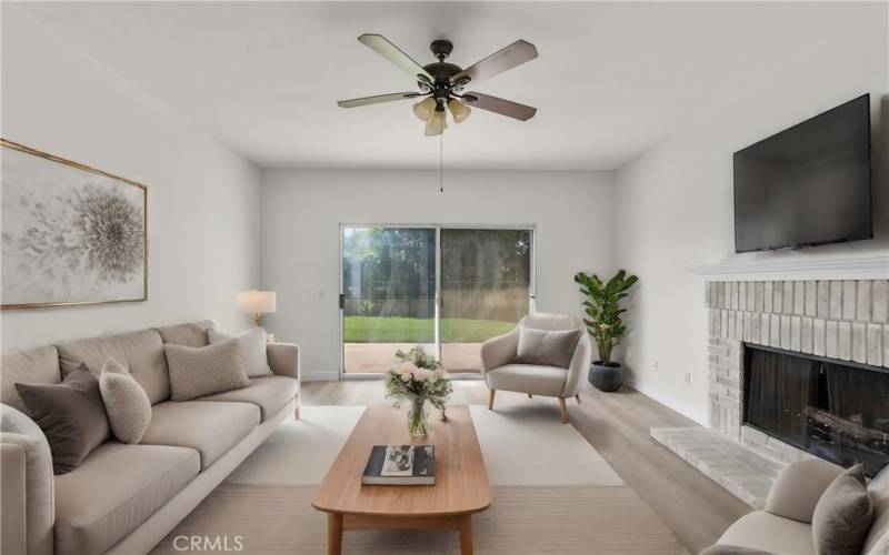 Virtually staged - Family room