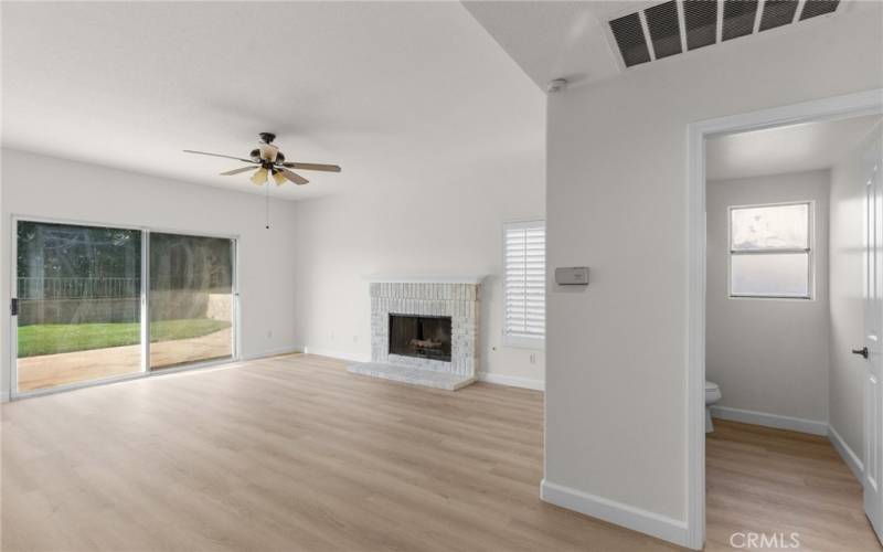 Family Room & downstairs bathroom