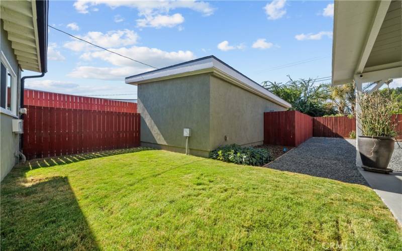 GRASS AREA IN BACKYARD