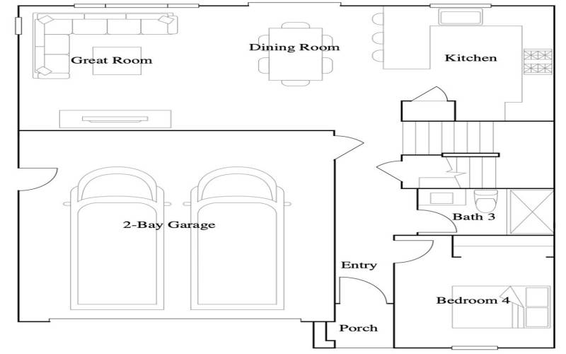 Residence 4 - Level 1 Floorplan