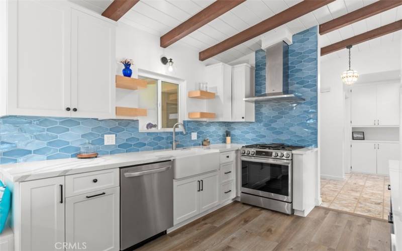 Remodeled kitchen.