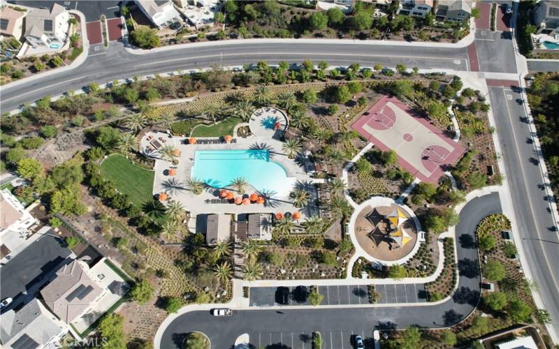 Community Pool/Spa Area, Playground, & Basketball Court