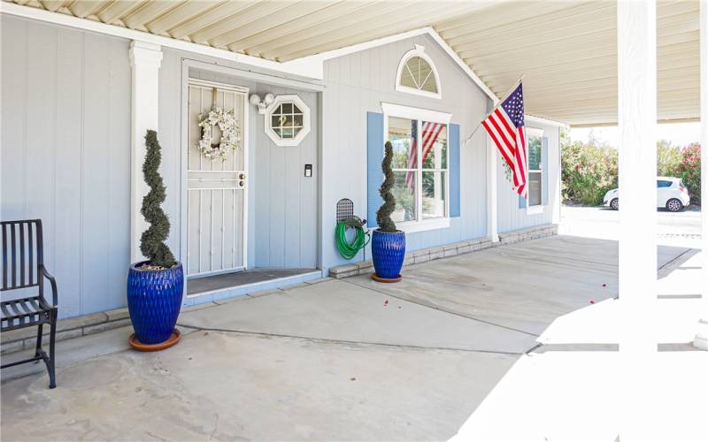 Beautiful covered front porch area