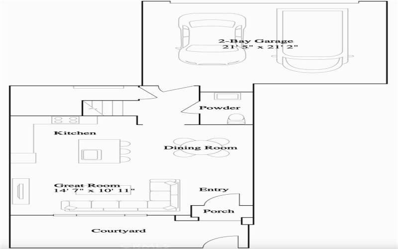 Residence 6 - Level 1 Floorplan