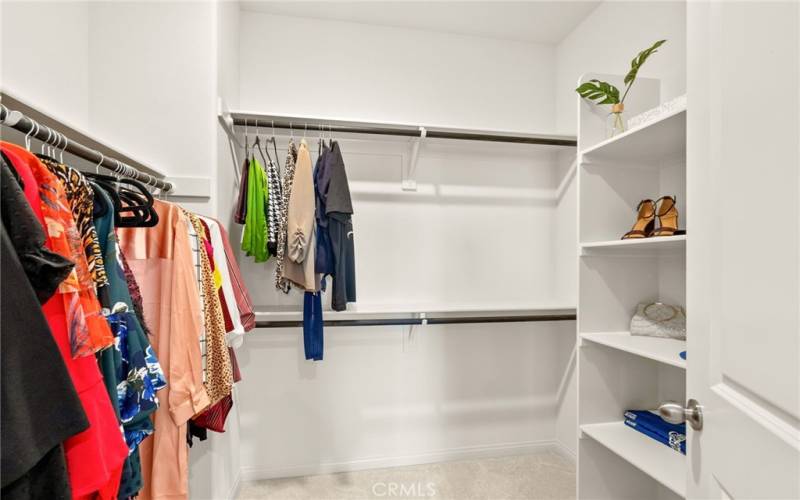 Master bedroom walk in closet