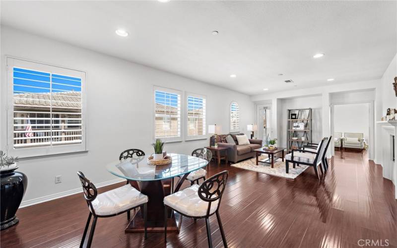 Dining room and living room