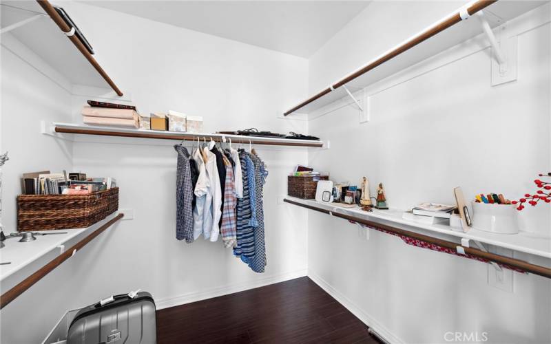 Primary walk in closet