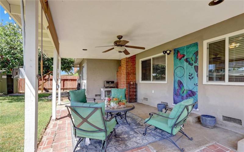 Backyard covered patio