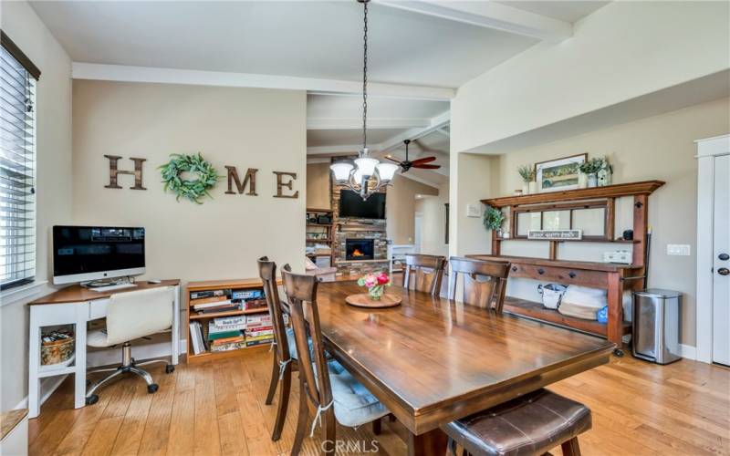 Spacious dining area