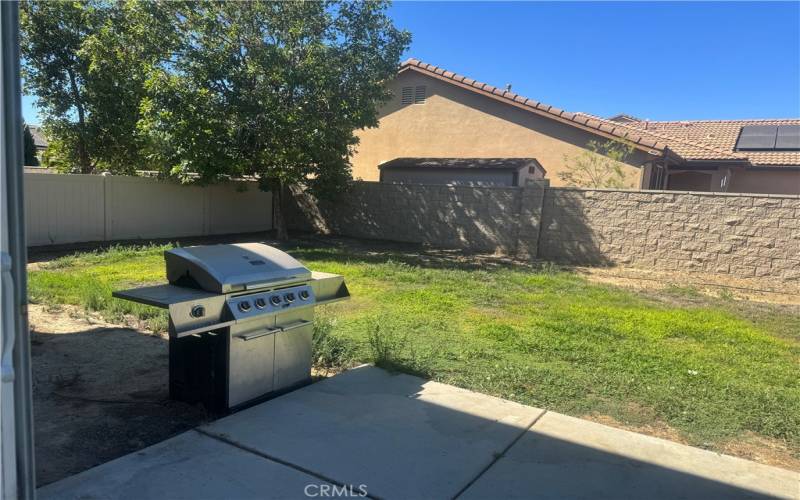 Large private backyard