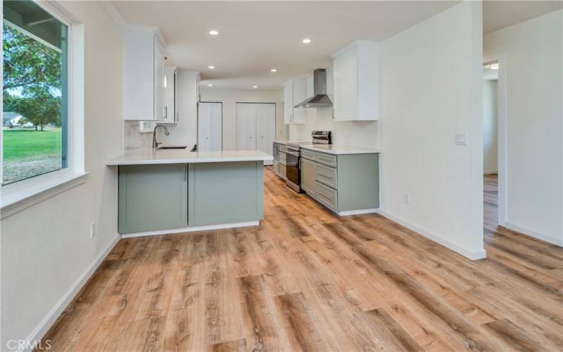 Dining area and kitchen