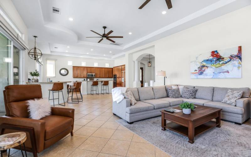 LIVING ROOM AND KITCHEN