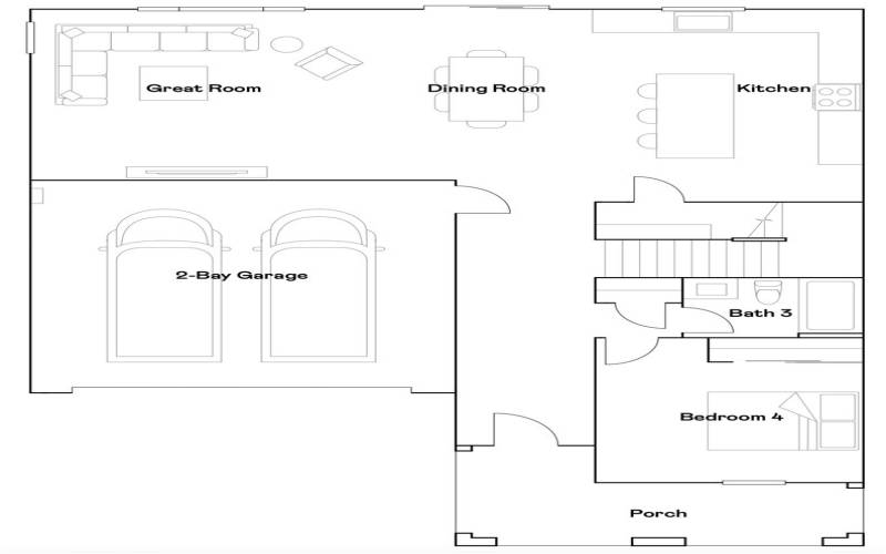 Residence 2 Level 1 Floorplan