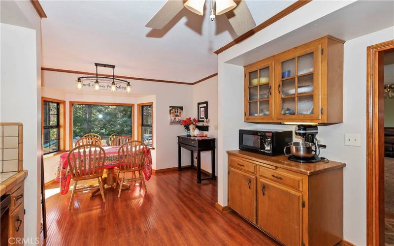 Dining area and kitchen