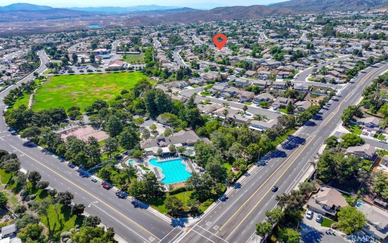 Aerial View of HOA Amenities