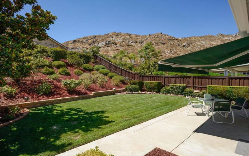 Backyard showing gardens