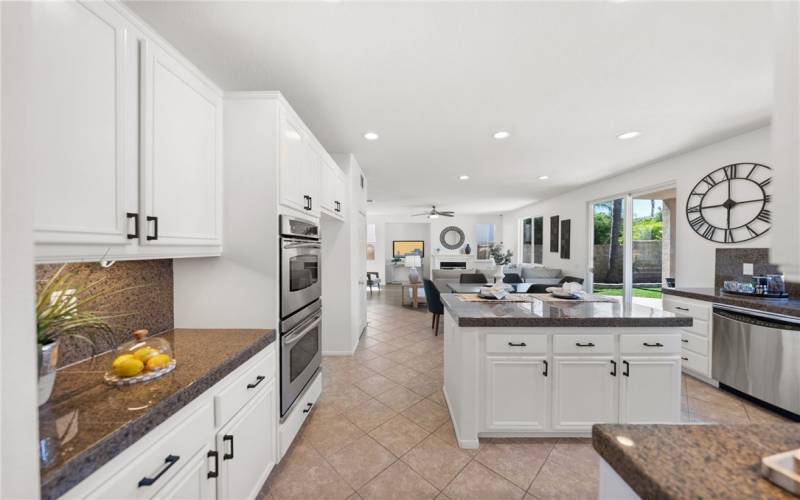 Kitchen with newly painted kitchen cabinets