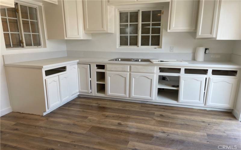 Front house kitchen almost complete. Has new quartz counters