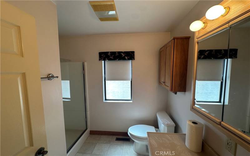 3/4 Bath on Main Level ... New Glass Shower Door