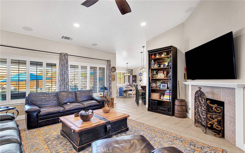 Living Room With Fireplace