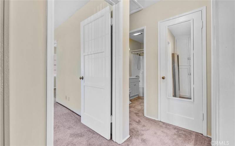 Plenty of closet space in hallway.