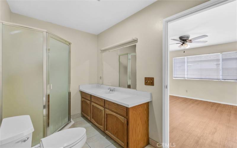 2nd full bathroom with walk in shower.