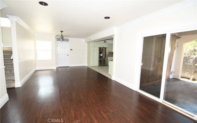 Living room with patio access