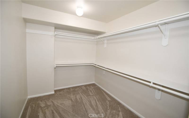 Main bedroom walk in closet