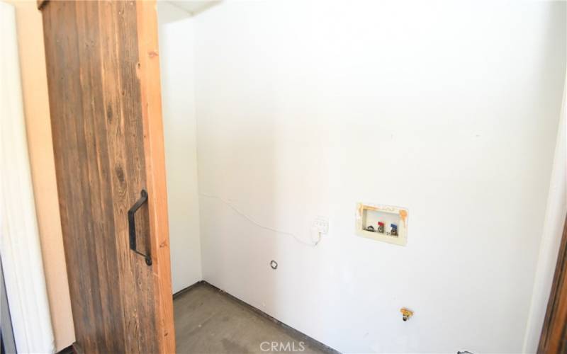 Laundry area in patio