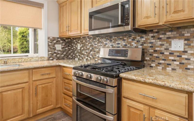 Remodeled kitchen backsplash